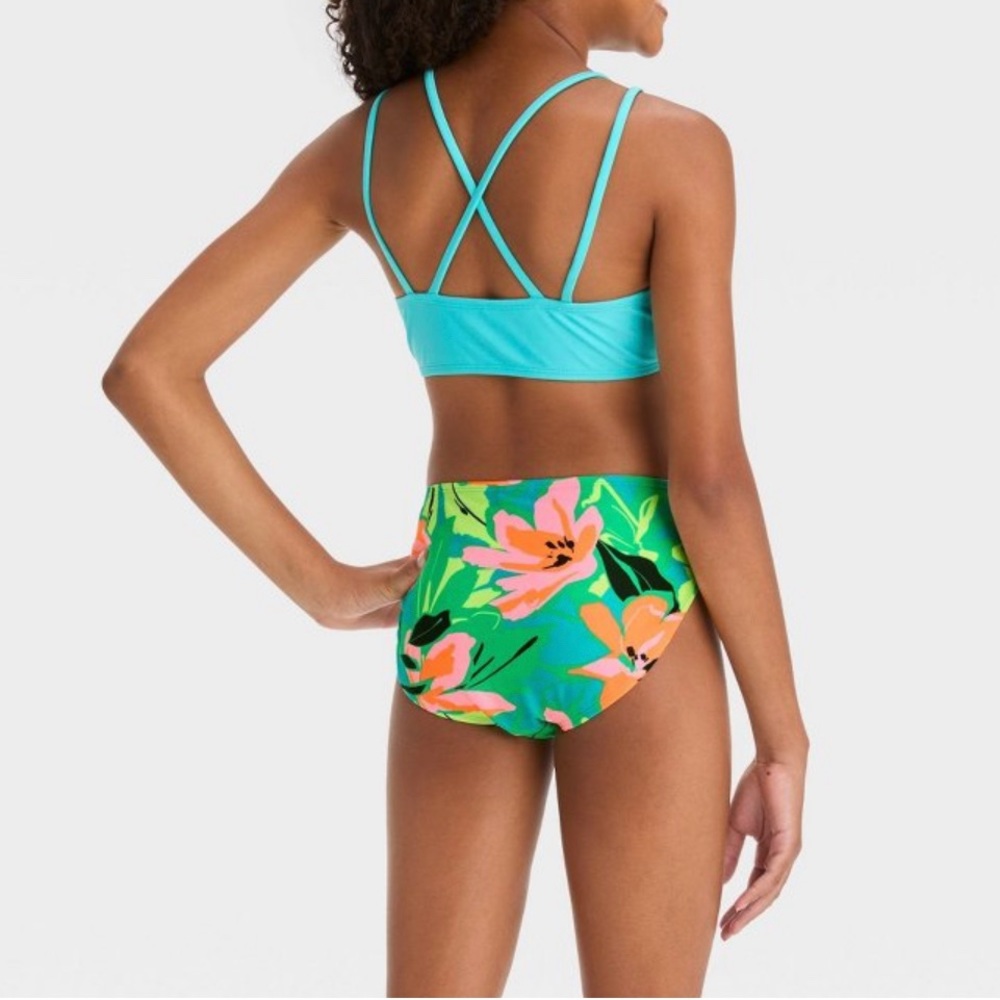ART CLASS Abstract Blossoms Floral Printed‎ Rash Guard Set - Picture 3 of 4